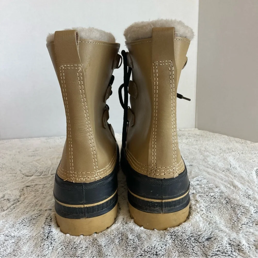 Vintage SOREL Buffalo Boots Mens 11 43 Brown Leather Wool Lined Snow Canada
